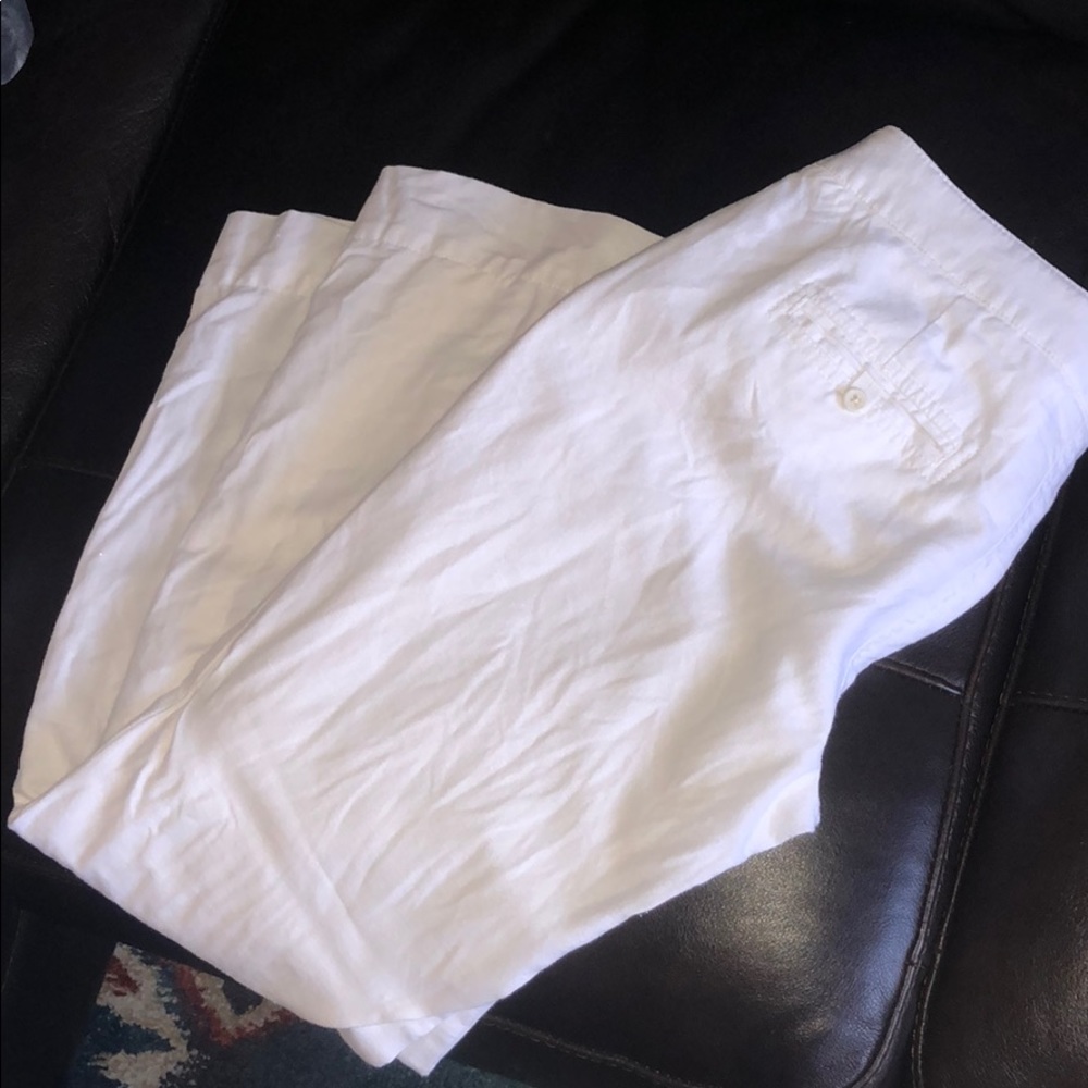 JCrew white linen pants